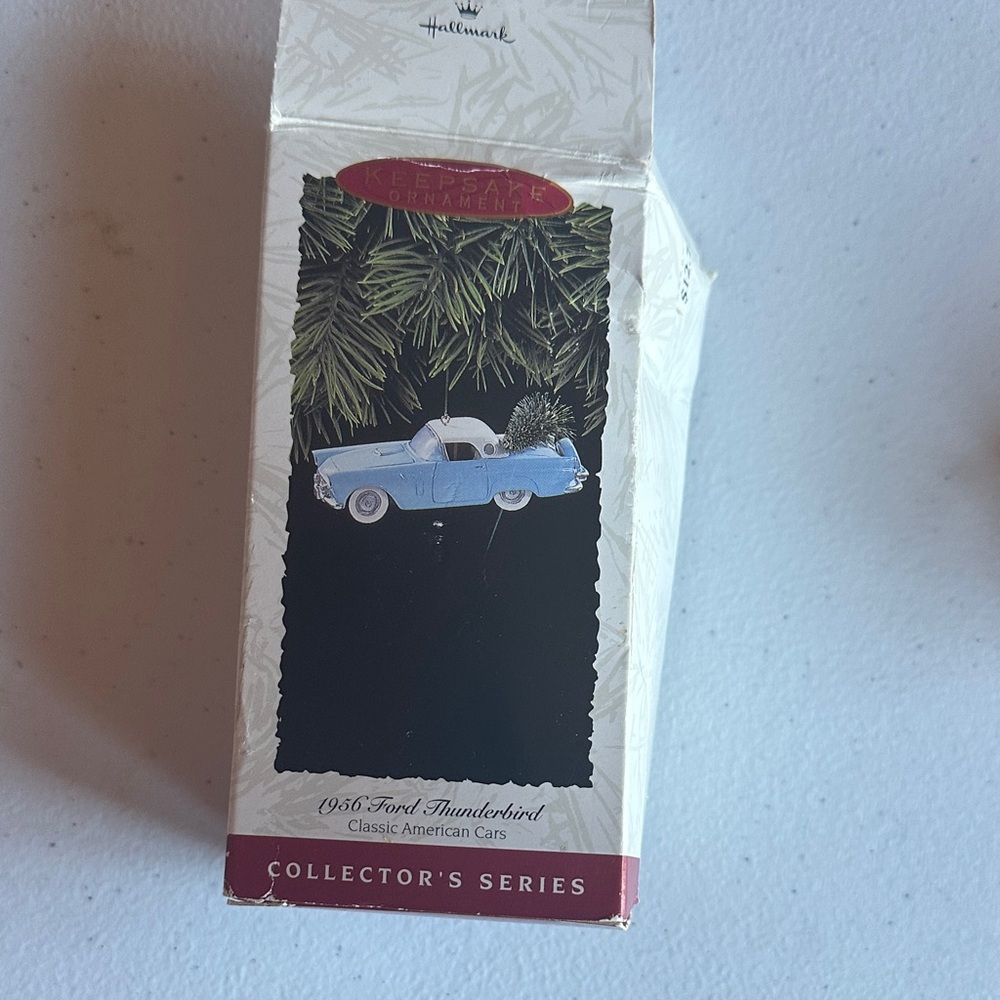 Hallmark Blue 1956 Ford Thunderbird  ornament 3rd in series 1993